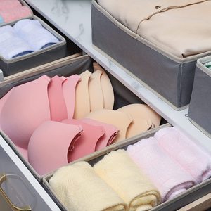 Bra Socks Underwear Square Drawer Organizer Eco-Friendly Durable Modern Foldable 10-20L Capacity <b>Clothes</b> Socks Divider Non-woven - Product Image 3