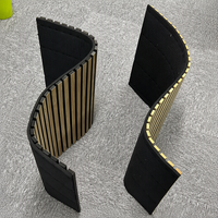 KASARO Panneau mural insonorisant design incurvé en feutre MDF Panneau acoustique incurvé Panneau mural flexible 3D