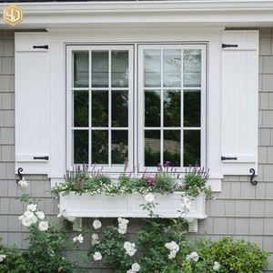 Fenêtre à battants en treillis français blanc à double vitrage, à ouverture battante, pour villa, cuisine - Product Image 2