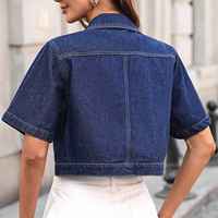 Vêtements d'été pour femmes de haute qualité, veste courte en jean vintage, haut court pour femmes, chemise en jean décontractée pour femmes