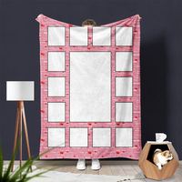 Je t'aime imprimer des couvertures pour bébé 9 13 20 panneaux en polyester polaire impression de teinture par sublimation avec motif de dessin animé