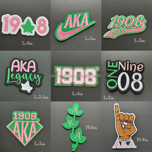 แผ่นปะติดเสื้อปักลายชาวกรีกสำหรับ1908เสื้อผ้าสีชมพูและสีเขียวสำหรับสาวสวย Skeewee สีชมพูสวย - Product Image 4