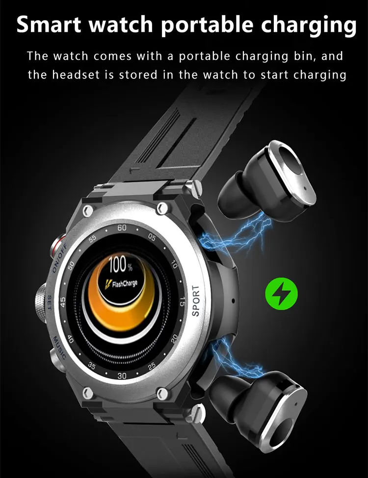 Reloj inteligente smart watch ear buds smartwatch T92 smart watch wireless tws earphone earbuds headset Wearable