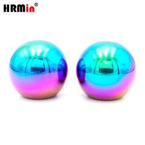 Perilla de cambio de marchas de velocidad de titanio con forma de bola de Color arcoíris nuevo HRmin para automóvil, coche, vehículo, camión - Product Image 3