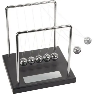 Children Early Education Toys Newton Cradle Pendulum Balance Swing Balls With Wooden Base For Office Toys, Teacher Toys