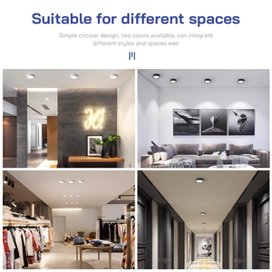 Bề mặt được gắn dẫn Downlight <span class=keywords><strong>220V</strong></span> dẫn đèn tại chỗ 9W/12W/18W/24W Vòng downlights xuống Đèn Chiếu Sáng lịch thi đấu cho nhà - Product Image 4