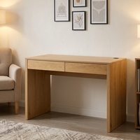 Bureau d'ordinateur moderne, table d'étude minimaliste avec deux tiroirs de rangement pour la maison, le bureau ou la chambre