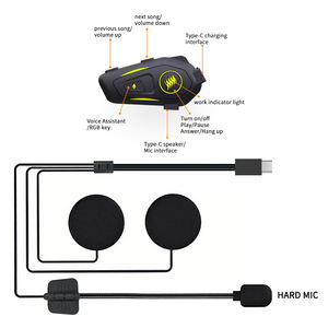 อุปกรณ์เสริมสำหรับรถจักรยานยนต์แบบไร้สายสำหรับลำโพงและชุดหูฟังแฮนด์ฟรี ผลิตจากพลาสติก ABS สำหรับขับขี่ขณะสวมหมวกกันน็อค - Product Image 4