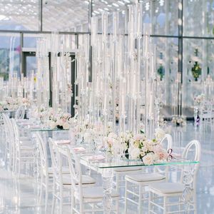 MH-TZ084 Wedding Table Decoration 10 Arm Crystal Candle Holder <strong>Candelabra</strong> - Product Image 3