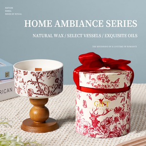 Bougie parfumée en porcelaine de luxe LANJO, bougie diffuseur d'arômes unique, décoration élégante pour la maison, cadeau pour les fêtes - Product Image 1