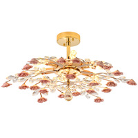 Lustres et lampes suspendues en céramique cristalline rose, chaleureux et romantique, luminaire de plafond pour mariage, décoration intérieure