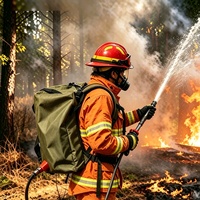 Pompe à dos anti-incendie 20L, robuste, résistante aux UV, pulvérisateur à dos pour la lutte contre les incendies, réservoir d'eau portable pour les incendies en forêt australiens