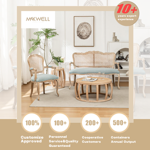 Vente en gros Tables basses de mariage en osier et chaise pour événement en bois et velours modernes Canapé fauteuil - Product Image 5