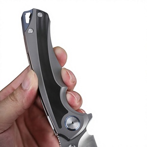 PioneerEDC Stilvolles Klappmesser Titan-Zirkonium Klappklinge Hochwertiges DIY <span class=keywords><strong>Elmax</strong></span>-Stahlklinge Outdoor Taktisches Messer - Product Image 3