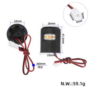 ไฟเลี้ยว LED 12V 1 คู่ สำหรับติดตั้งแฮนด์ด้านหน้าซ้ายขวา ใช้แทนไฟเลี้ยวสกู๊ตเตอร์ไฟฟ้า อุปกรณ์เสริมไฟเตือน - Product Image 2