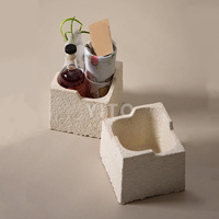 Emballage compostable personnalisé de mycélium de champignons Bougeoir à base de champignons Emballage en mousse Emballage cadeau compostable à base de mycélium