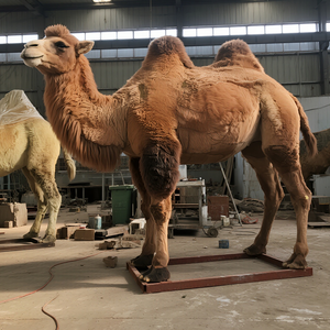 맞춤형 고시뮬레이션 실물 크기 실리콘 스틸 애니매트로닉 낙타 동물 모형 실내/외 학교 놀이터 놀이공원 - Product Image 5