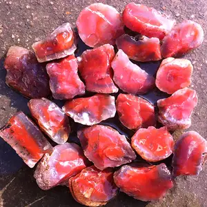 자연 홍옥 원시 크리스탈 돌 도매 고품질 거친 붉은 마노 돌