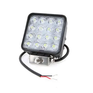 Vrachtwagen Trekker Oplegger Multifunctionele 4X4 Led Werklamp 24V 12V Spot Led Lichtbalk Vierkant 16 Lichten 48W Universeel