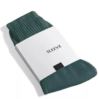 Faible MOQ Emballage de Chaussettes Personnalisé Étiquette Carton Luxe Papier Enveloppe Chaussettes Étiquette Suspendue pour 1/2/3 Paires