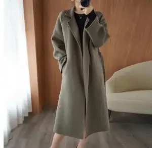 Áo Khoác Cardigan Nữ Dài đến đầu gối dáng rộng vừa vặn cỡ lớn mùa thu đông mới