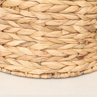 Panier de rangement multifonctionnel en jonc de mer naturel écologique, forme ronde, avec poignées, pour articles divers