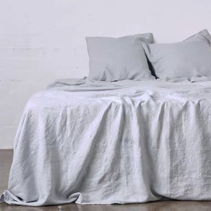 Tinh khiết <span class=keywords><strong>Linen</strong></span> bedding <span class=keywords><strong>Set</strong></span> 170 GSM Đá rửa <span class=keywords><strong>Linen</strong></span> tấm ga trải giường thiết lập - Product Image 5