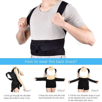 Femmes Hommes Posture Correcteur Ceinture de soutien du dos Corset Bandage d'épaule Ceinture arrière