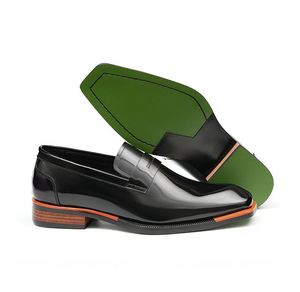 Zapatos Oxford de Cuero Genuino para Hombre, de Alta Calidad, con Punta Cuadrada, Transpirables, Casuales, para Bodas, Fiestas, Oficina, Sin Cordones - Product Image 2