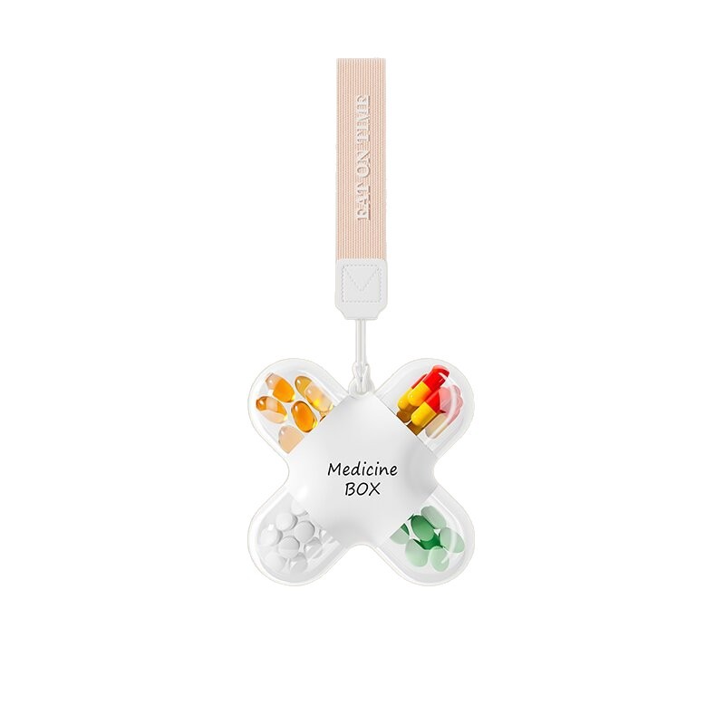 Portable Pill Organizer & Medicine Dispenser with Custom Logo Option Three-Daily Dose Divider Essential Travel Storage Box
