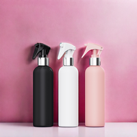Flacon pompe en plastique rose mat de luxe 250 ml (8 oz) vide pour shampoing, lotion, brume corporelle, parfum et spray d'ambiance