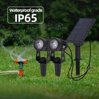 Projecteur solaire à piquet pour jardin, étanche IP65, LED blanc chaud, éclairage paysager extérieur pour pelouse et allée