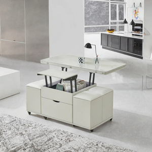 Mesa de Comedor y Café Plegable Multifuncional Dos en Uno, Moderna y Elegante, Ajustable, para Espacios Pequeños, Muebles para Apartamentos - Product Image 3