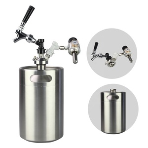 5L Wiederverwendet Druck edelstahl bier 4 liter fass für Frische Bier refill von ausschank und nehmen - Product Image 1