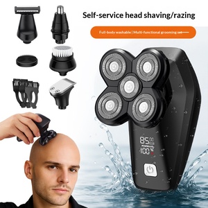 Kit de toilettage électrique multifonctionnel six en un, charge par type C, écran numérique, rasoir à cinq lames pour la coupe de la barbe et des cheveux - Product Image 4