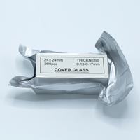 Haute qualité verre Transparent médical jetable 24X24mm laboratoire Microscope diapositives couverture Slip OEM