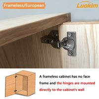 Charnière de porte d'armoire à fermeture douce Pro Nickel, encastrée, réglable en 3D, en acier allié, de 35 mm, en forme de coupelle, à fermeture lente bidirectionnelle, pour cuisine