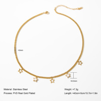 Ensemble de bijoux YF5094 CLASSIC, plaqué or 18 carats, acier inoxydable, pendentif feuille, papillon, cœur, étoile, collier clavicule, bracelet