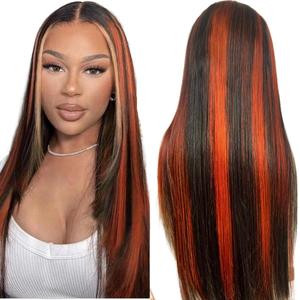Perruque en cheveux humains couleur sel et poivre avec mèches mélangées, frontale en dentelle HD, pré-épilée, ligne de cheveux naturelle pour femme noire, usage quotidien. - Product Image 1