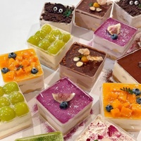 Boîtes en plastique dur transparentes conteneur de gâteau de mousse boîte de Tiramisu de Desserts clairs avec le couvercle organisateur acrylique boîte d'emballage de nourriture
