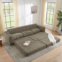 Leichter Luxus Moderner Multifunktionaler Komprimierter Stoff-Fußhocker, Wohnzimmer-Sofa, Bank, Würfelförmig