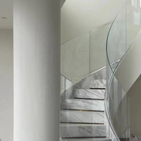 Escalier Circulaire Moderne de Style Australien, Design Hélicoïdal avec Marches en Marbre pour Appartement Intérieur