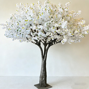 Albero Artificiale Grande Personalizzato, Durevole, Ecologico, Resistente ai Raggi UV e Ignifugo, in PE, con Fiori di <span class=keywords><strong>Ciliegio</strong></span> Dorati, per Interni/Esterni - Product Image 4