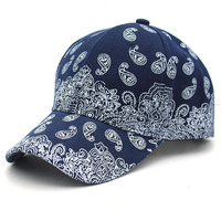 Gorra de Béisbol Unisex de 6 Paneles, Estilo Hip Hop, con Estampado Paisley Vintage, Multicolor, Deportiva, Transpirable, Impermeable, 100% Poliéster, para Viajes