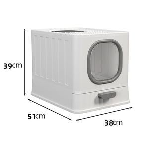 <span class=keywords><strong>Toilette</strong></span> <span class=keywords><strong>pour</strong></span> chat entièrement fermée, anti-éclaboussures, en plastique, avec contrôle des odeurs, entrée par le haut, facile à nettoyer et confortable - Product Image 6