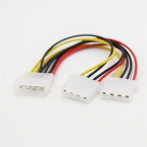 4-pin IDE power cable for computer cases (D-type connector) for connecting two hard <b>drives</b> and <b>optical</b> <b>drives</b> (all copper cores) - Product Image 2
