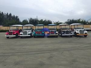 Autobús Turístico Eléctrico Clásico de Alta Calidad con 6 Asientos, Estilo Vintage, Tipo Carrito de Golf, para Recorridos Panorámicos y Campos de Golf - Product Image 6