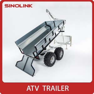 Remolque para ATV, Remolque Utilitario Pequeño para ATV para Madera, Remolque de Carga Baja, <span class=keywords><strong>Remolques</strong></span> Utilitarios <span class=keywords><strong>Pequeños</strong></span> para ATV - Product Image 3