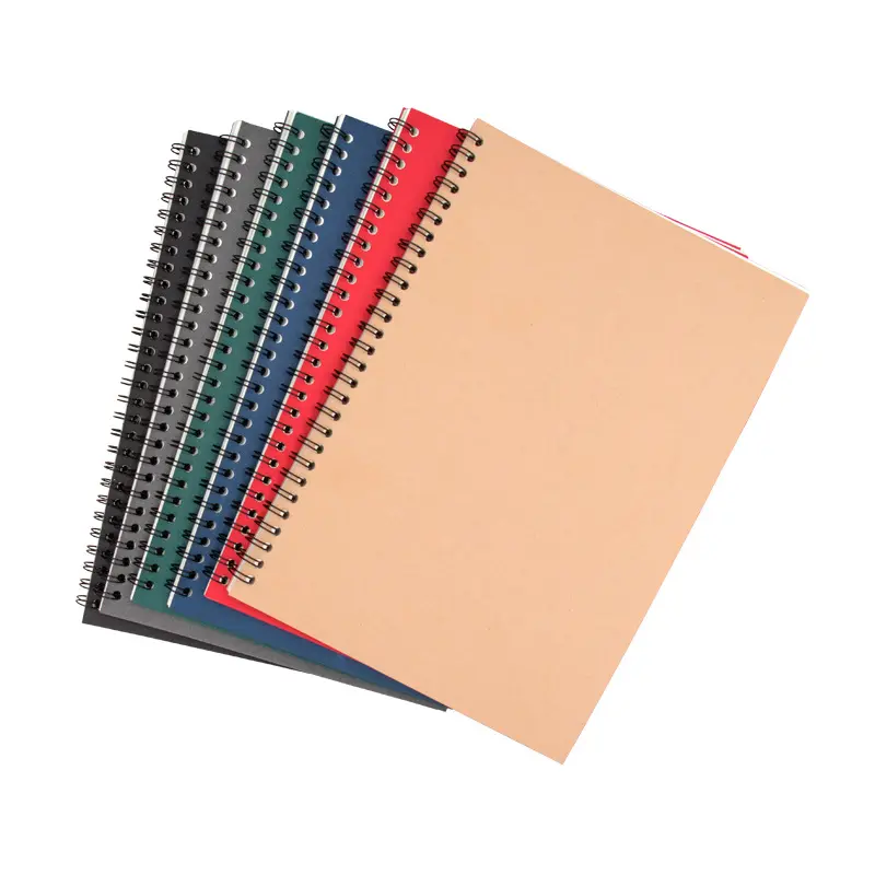 A5B5 Kraft paper cover coil notebook LOGO customization notepad Promotional low price School supplies