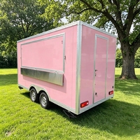 Remorque alimentaire mobile en acier inoxydable de 13 pieds avec cuisine complète, résistante à la rouille, capacité personnalisable pour la restauration rapide et le barbecue